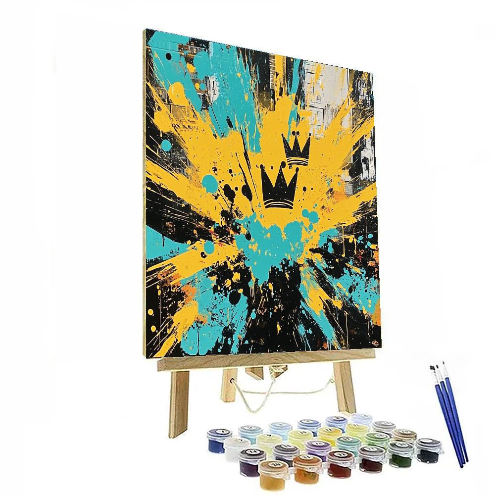 Jean-Michel Basquiat Inspired Urban Rhythms Abstraction Painting by numbers kit