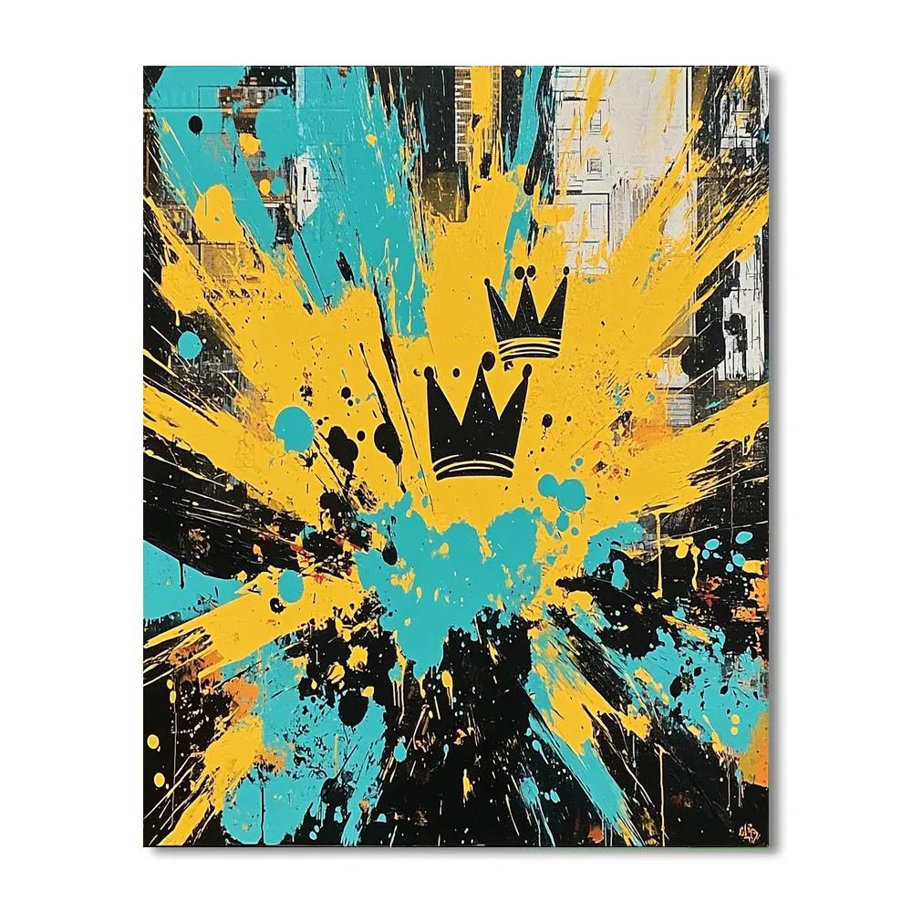 Jean-Michel Basquiat Inspired Urban Rhythms Abstraction Painting by numbers kit