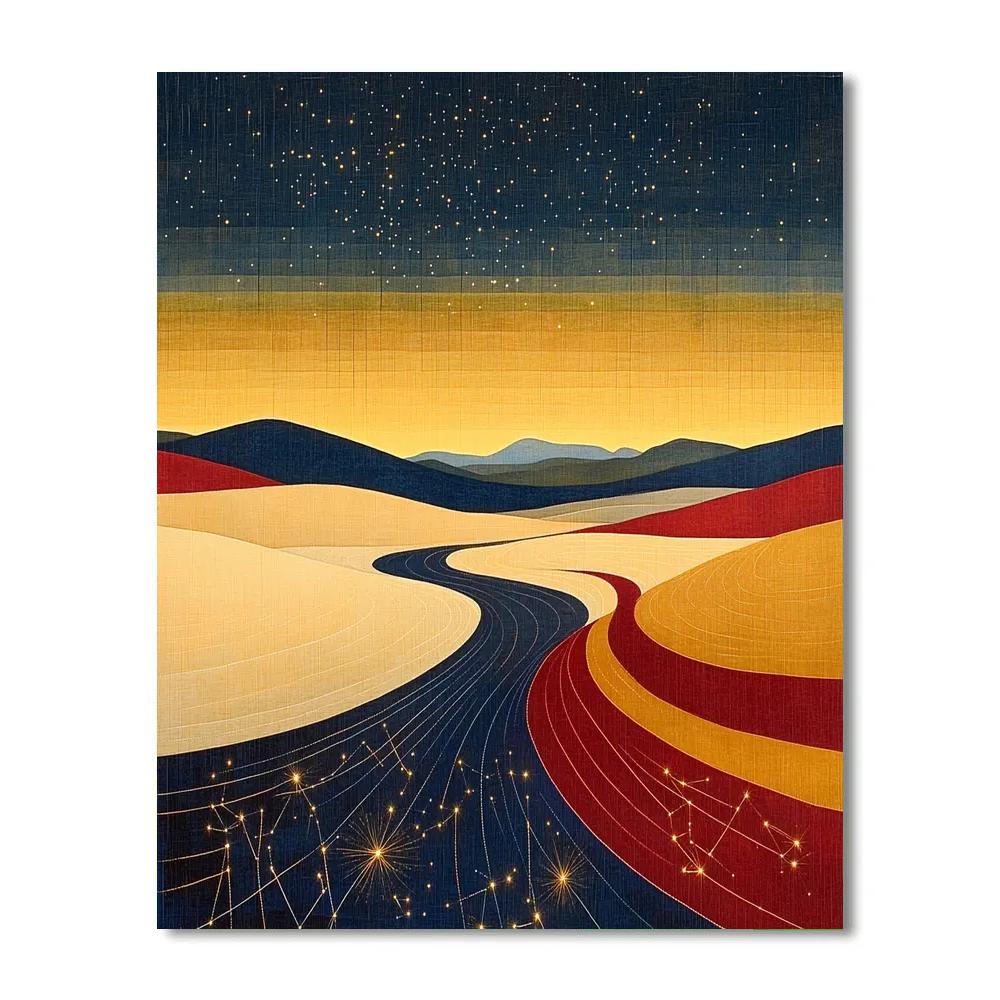 Paul Klee Inspired Celestial Cartography DIY paint by numbers