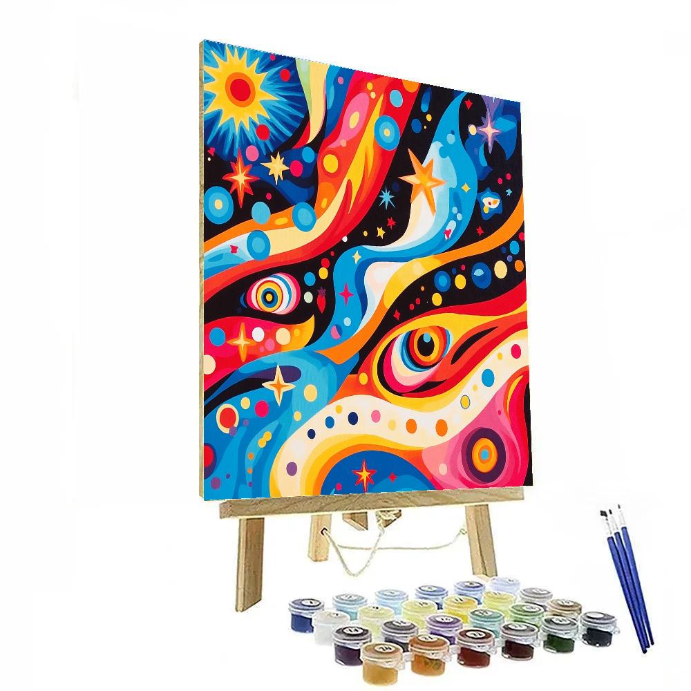 Joan Miró Inspired Dreamscape Of Colors paint by color