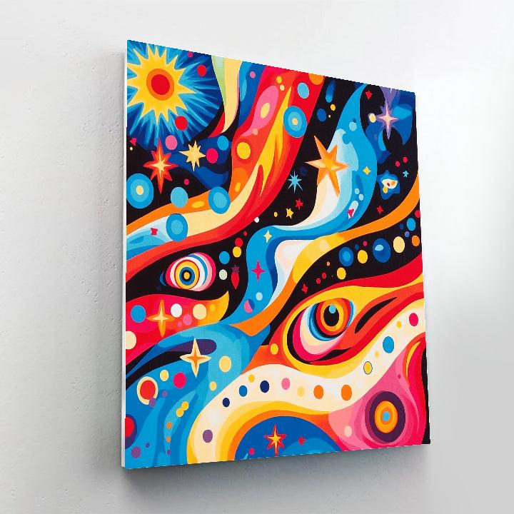 Joan Miró Inspired Dreamscape Of Colors paint by color