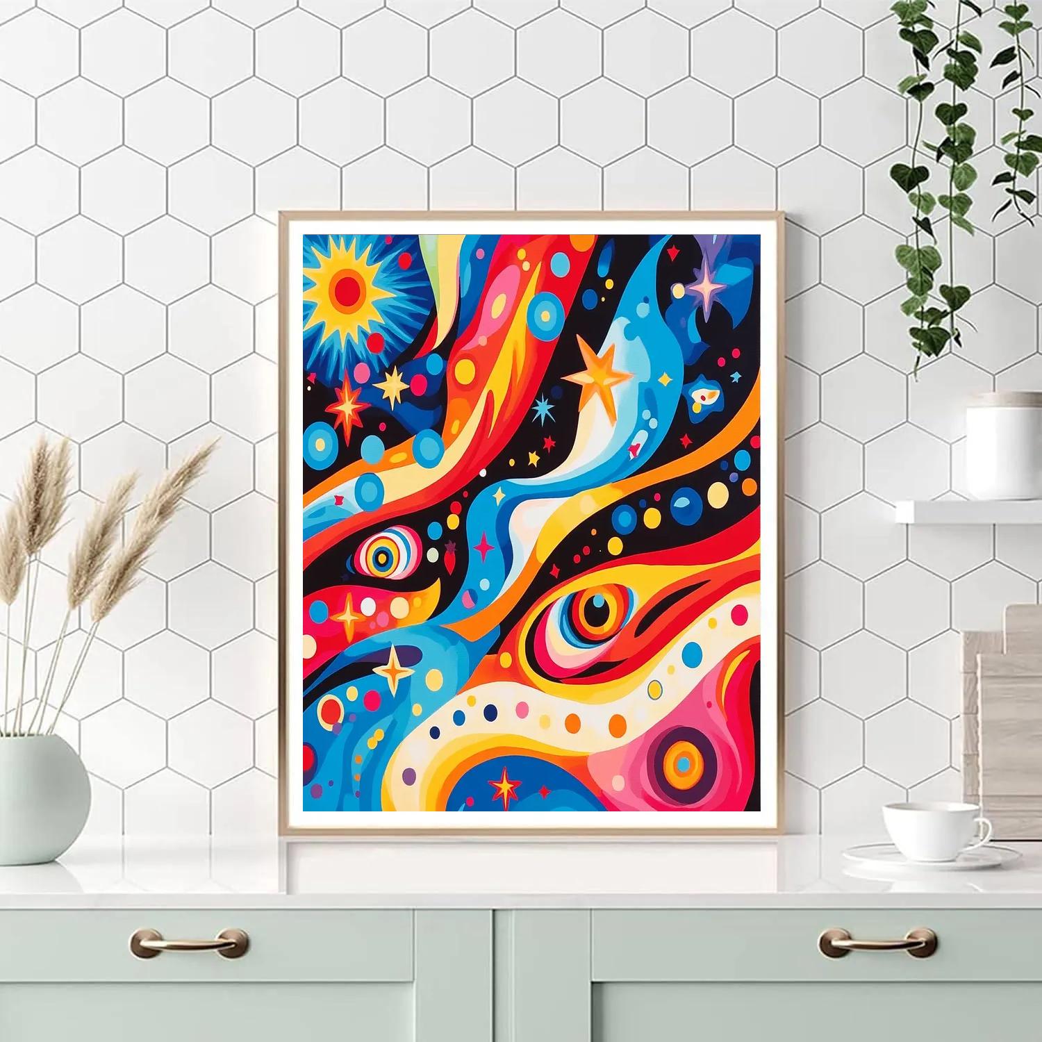 Joan Miró Inspired Dreamscape Of Colors paint by color
