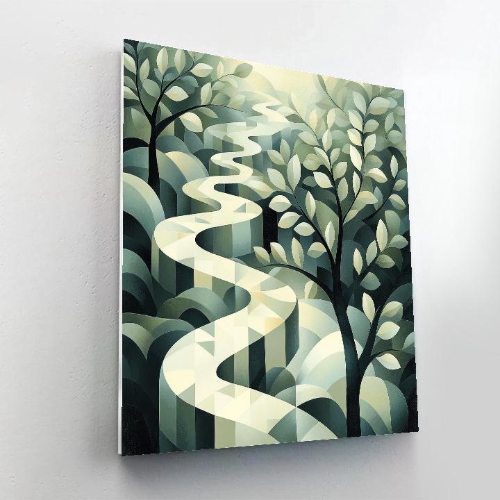 M.C. Escher Inspired Fractal Garden Of Shadows Paint by numbers kits