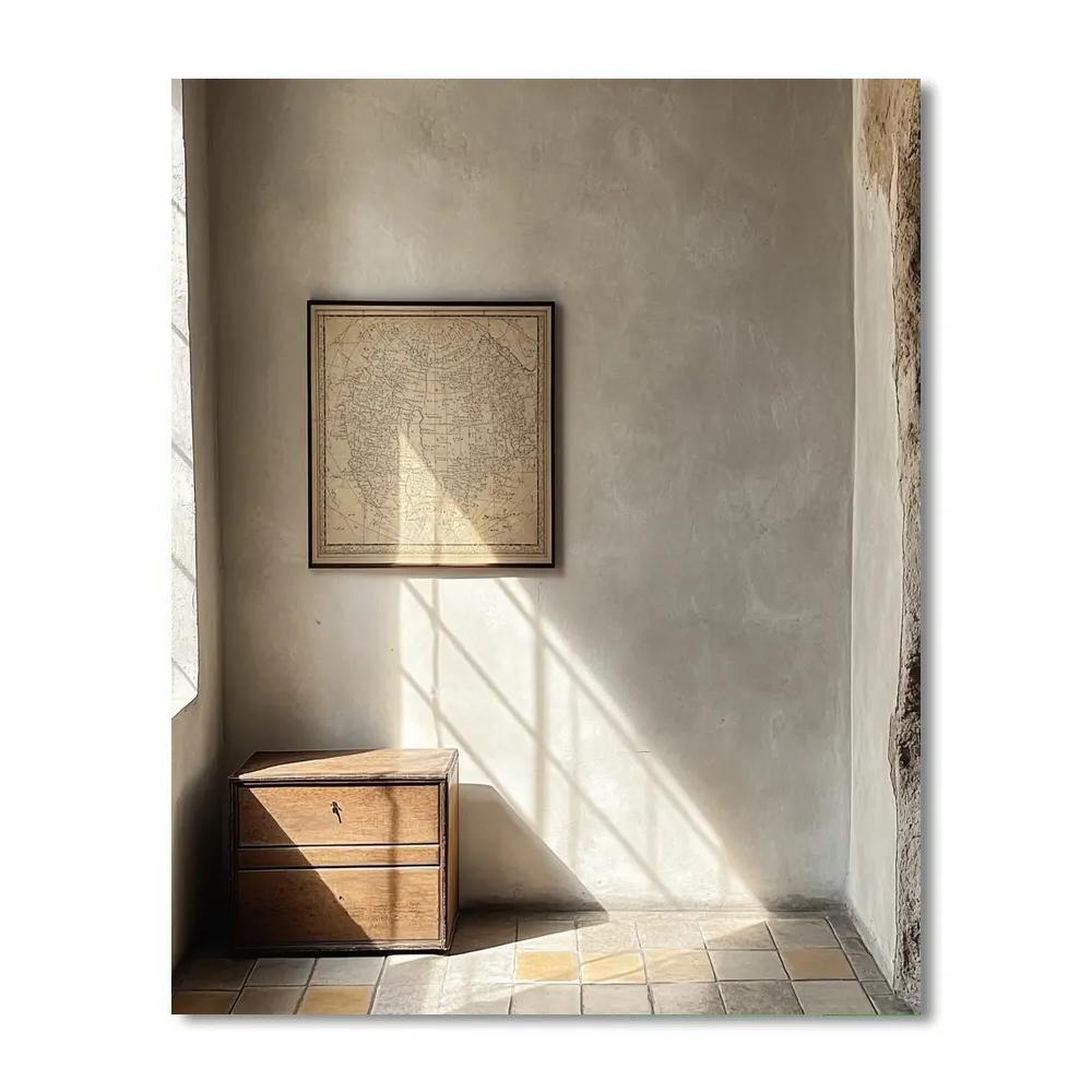 Johannes Vermeer Inspired Map Corner And Window Light paint by numbers