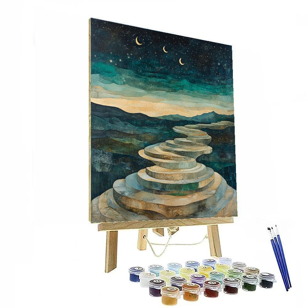 Max Ernst Inspired Dreamscape Of Rooted Skies Numbered painting kits