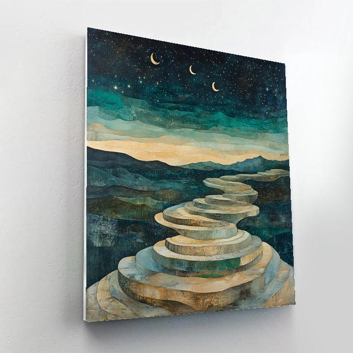 Max Ernst Inspired Dreamscape Of Rooted Skies Numbered painting kits