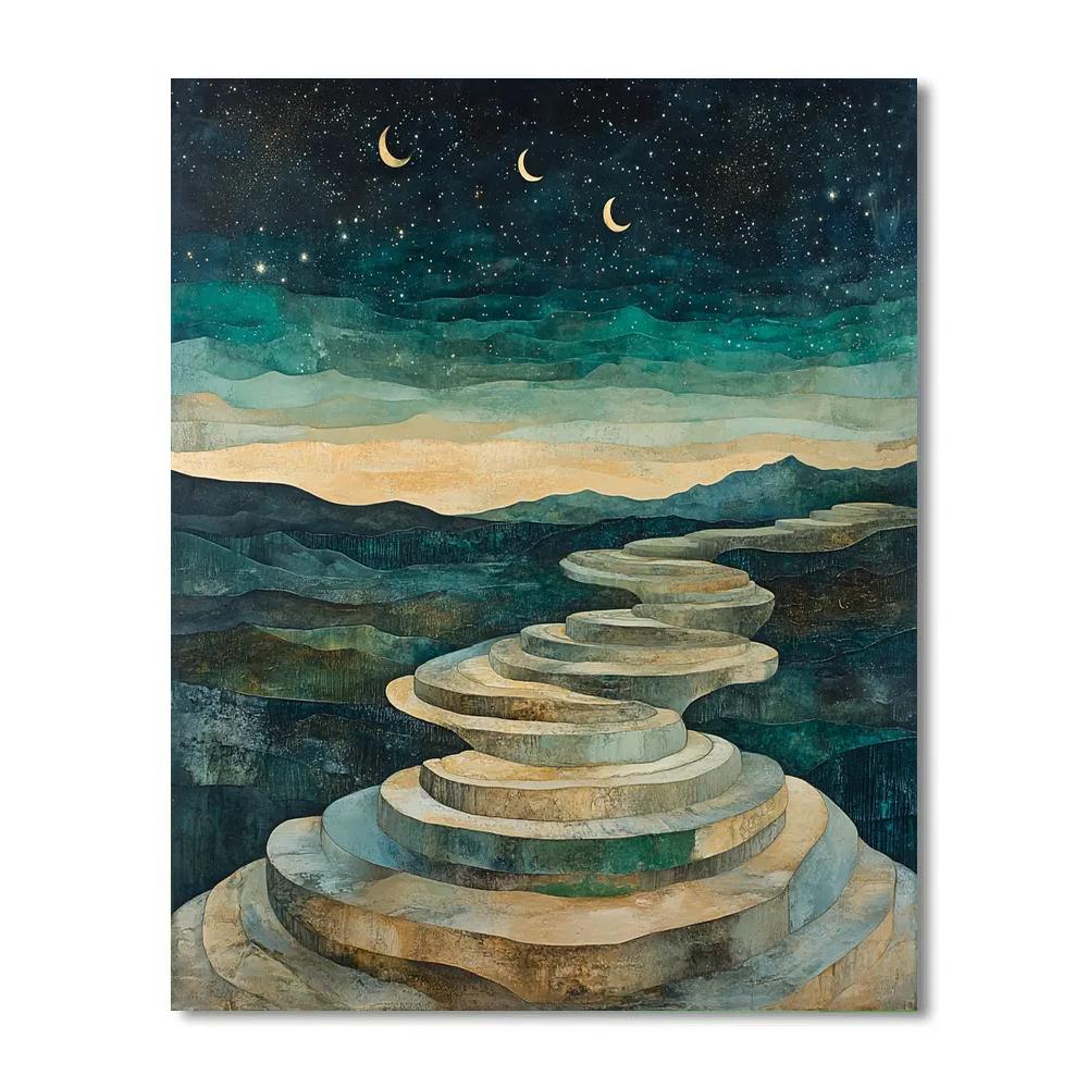 Max Ernst Inspired Dreamscape Of Rooted Skies Numbered painting kits