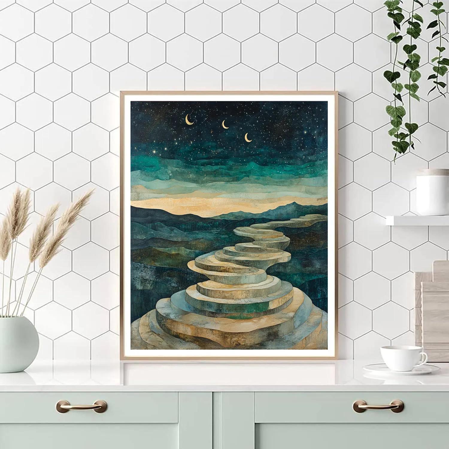 Max Ernst Inspired Dreamscape Of Rooted Skies Numbered painting kits