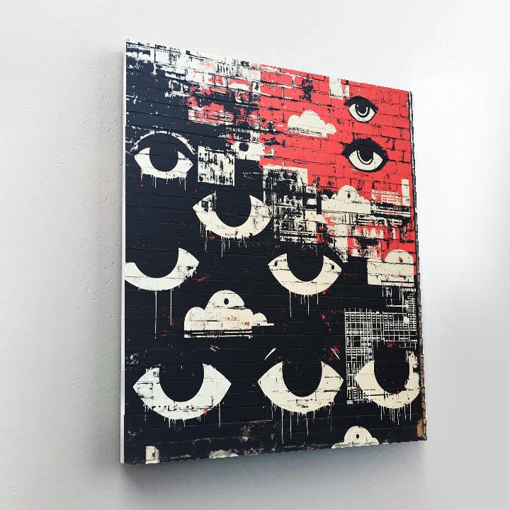 Banksy Inspired Surveillance Privacy paint by number