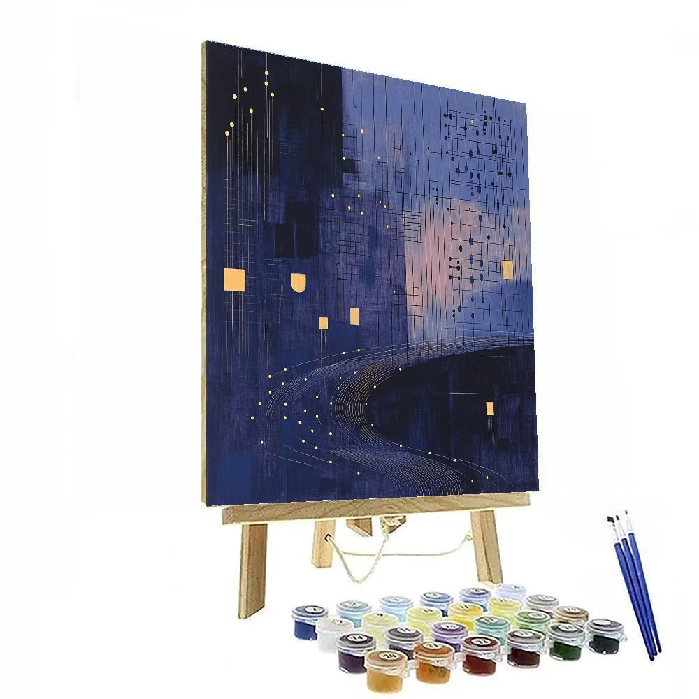 Paul Klee Inspired Nocturne Of Rhythms paint by number
