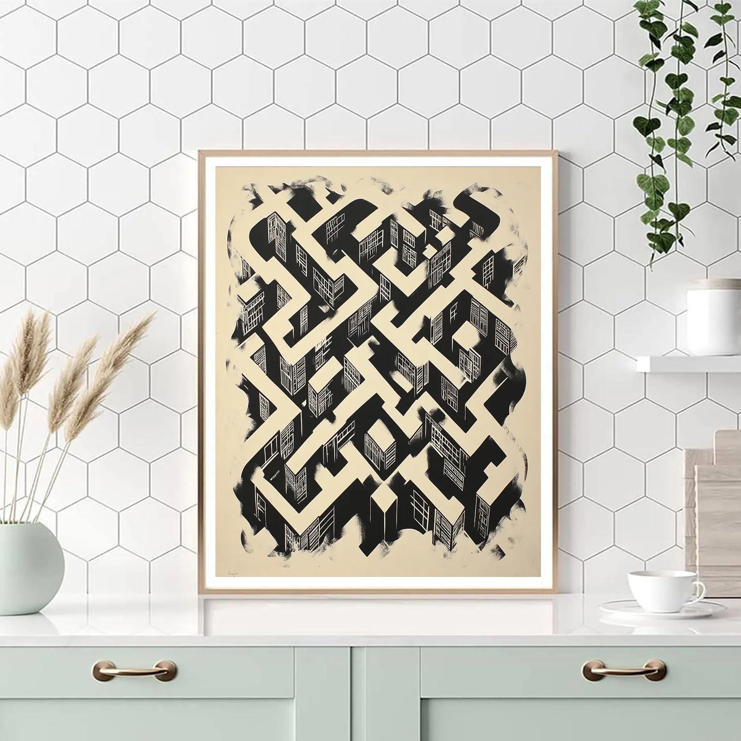 Banksy Inspired Anti Consumerism Maze Numbered painting kits
