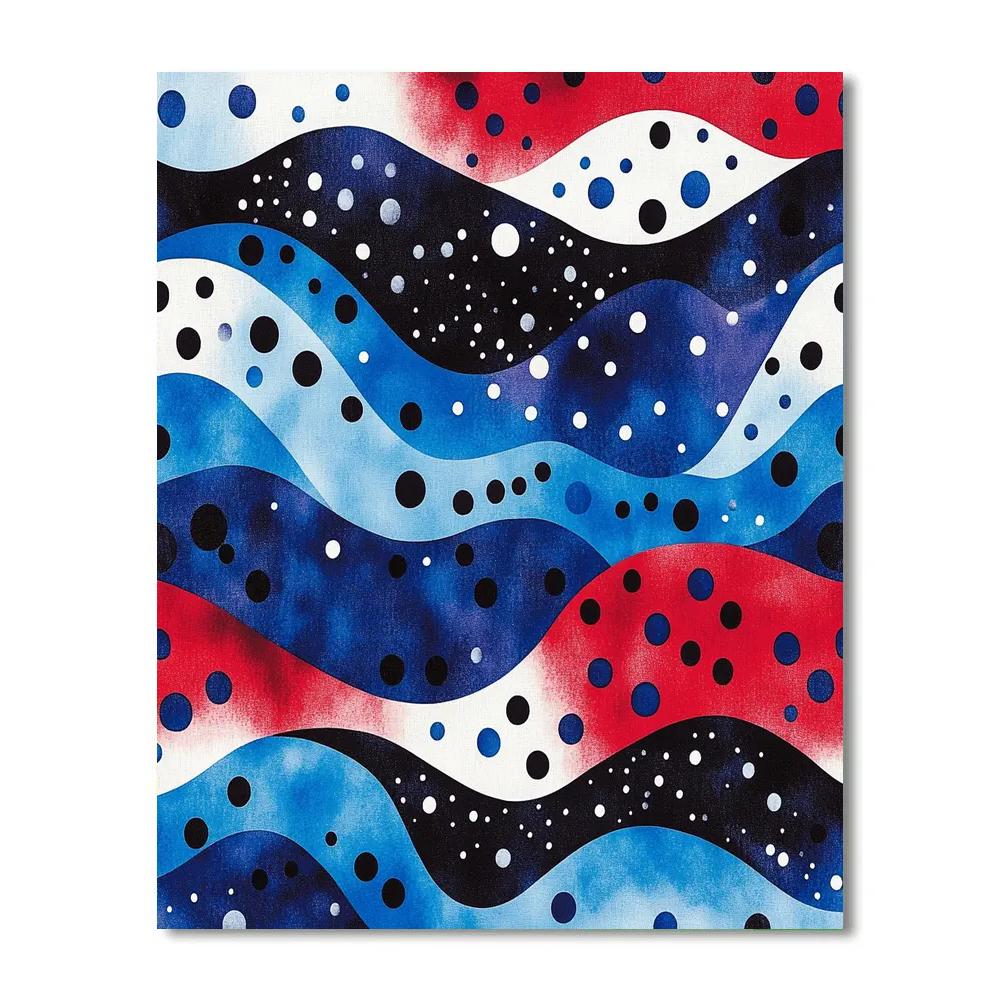 Yayoi Kusama Inspired Nebula Dot Tides Paint by numbers kits
