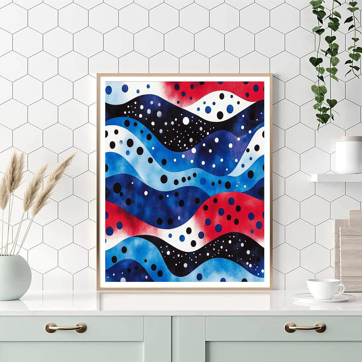 Yayoi Kusama Inspired Nebula Dot Tides Paint by numbers kits