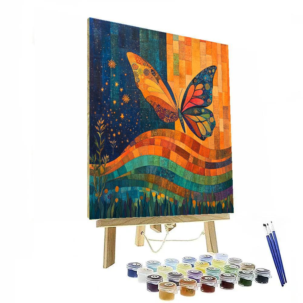 Frida Kahlo Inspired Monarch Flight Resilience paint by number