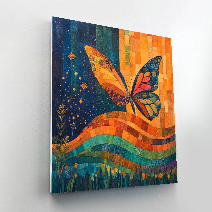 Frida Kahlo Inspired Monarch Flight Resilience paint by number