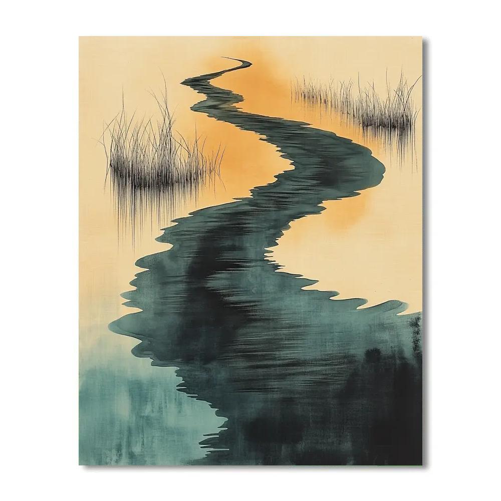Zhao Mengfu Inspired Celestial River Of Ink Paint by numbers kits