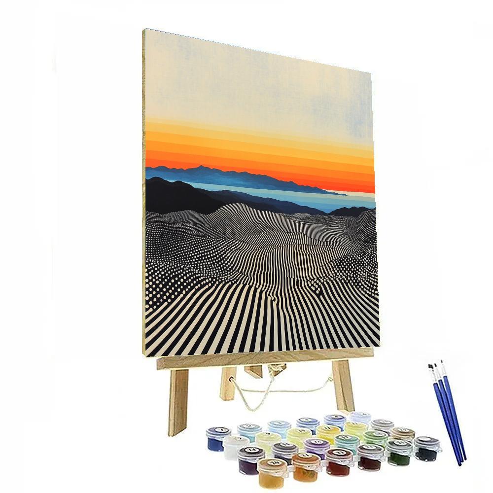 Yayoi Kusama Inspired Dotted Horizon Expansion paint by number