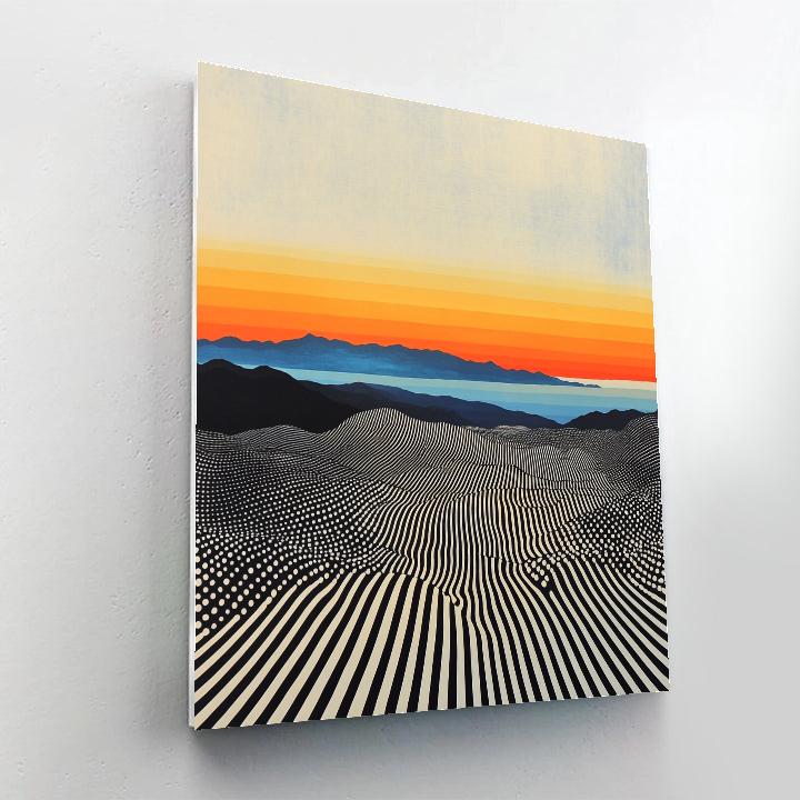 Yayoi Kusama Inspired Dotted Horizon Expansion paint by number