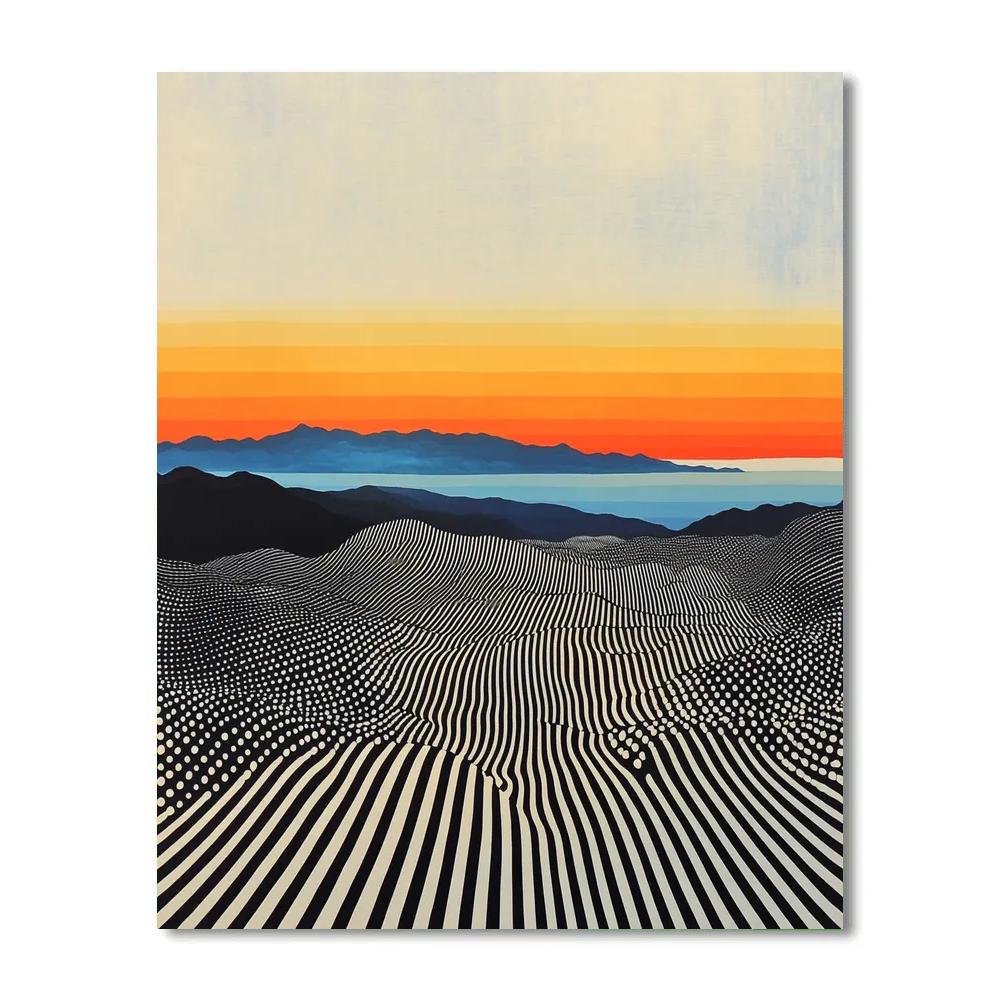 Yayoi Kusama Inspired Dotted Horizon Expansion paint by number