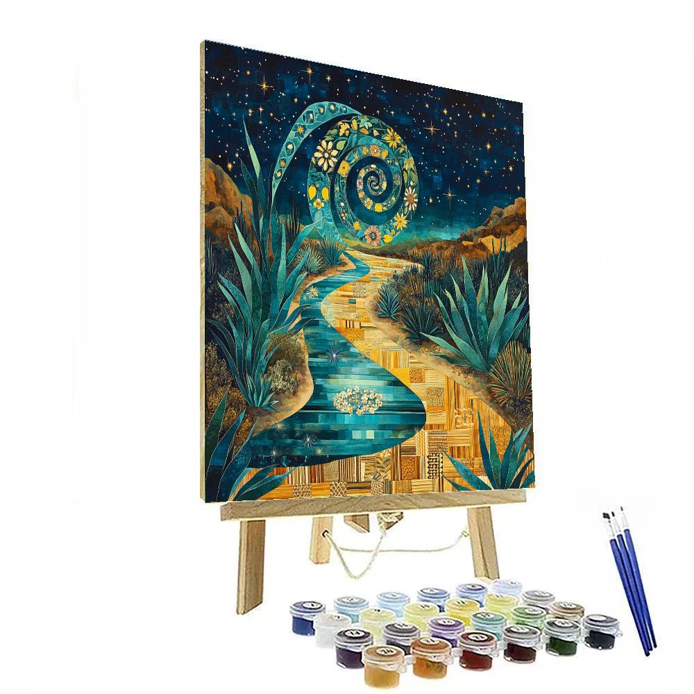 Frida Kahlo Inspired Agave Moon Healing Numbered painting kits