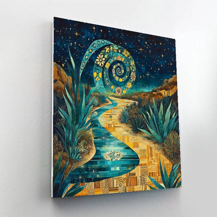 Frida Kahlo Inspired Agave Moon Healing Numbered painting kits