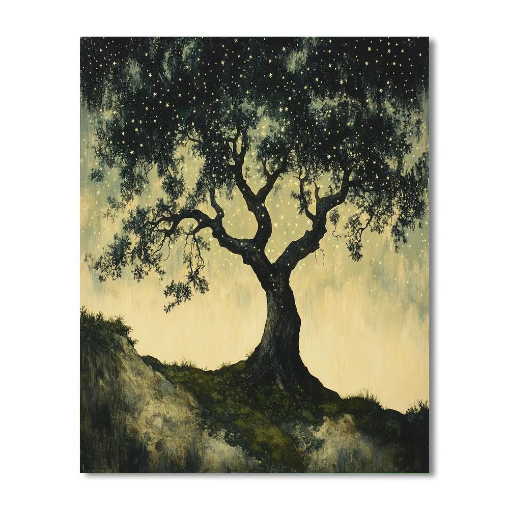 Zhao Mengfu Inspired Ancient Tree Constellation Paint by numbers kits