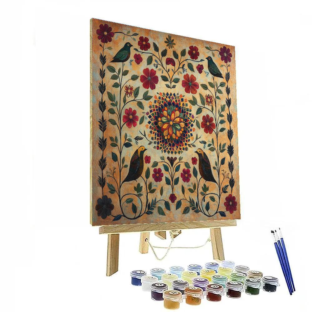 Frida Kahlo Inspired Tapestry Of Ancestral Flora DIY paint by numbers