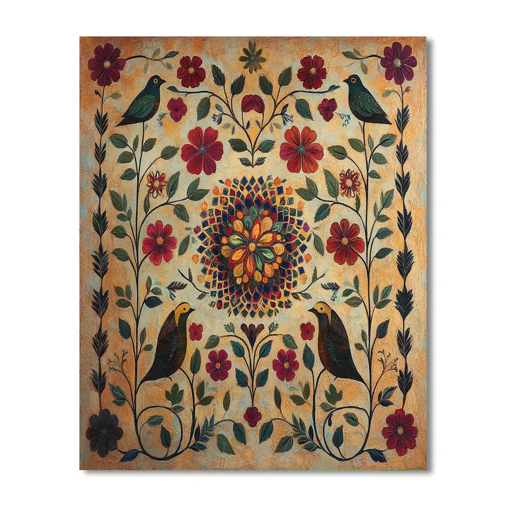 Frida Kahlo Inspired Tapestry Of Ancestral Flora DIY paint by numbers