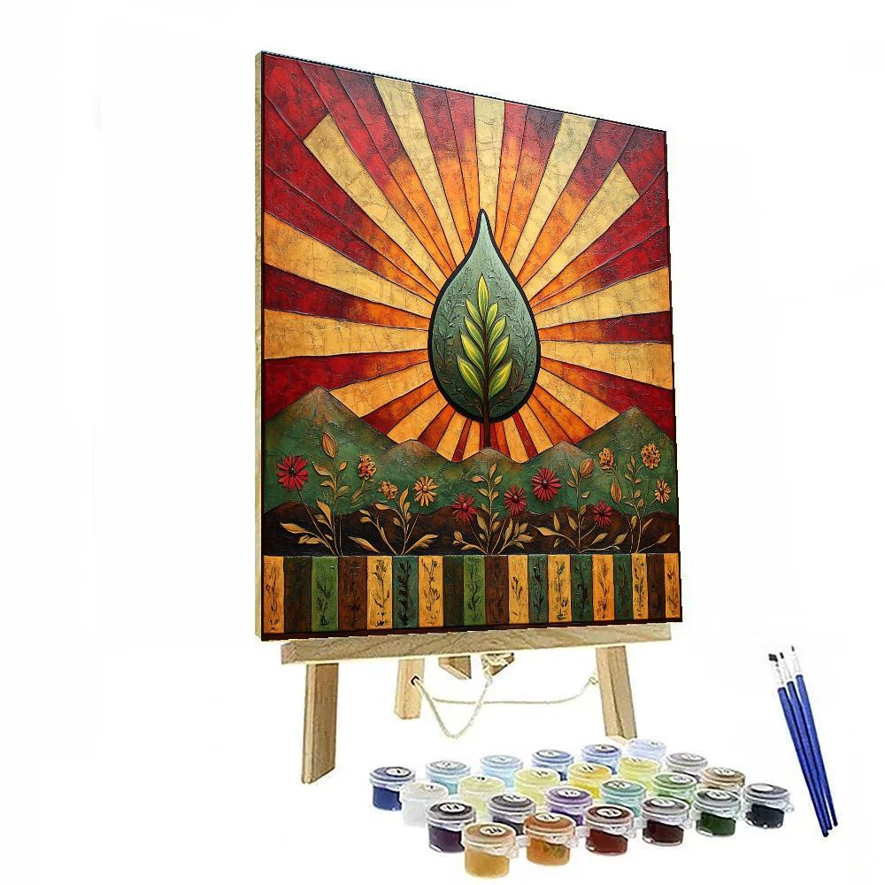 Frida Kahlo Inspired Solar Seed Of Renewal Painting by numbers kit
