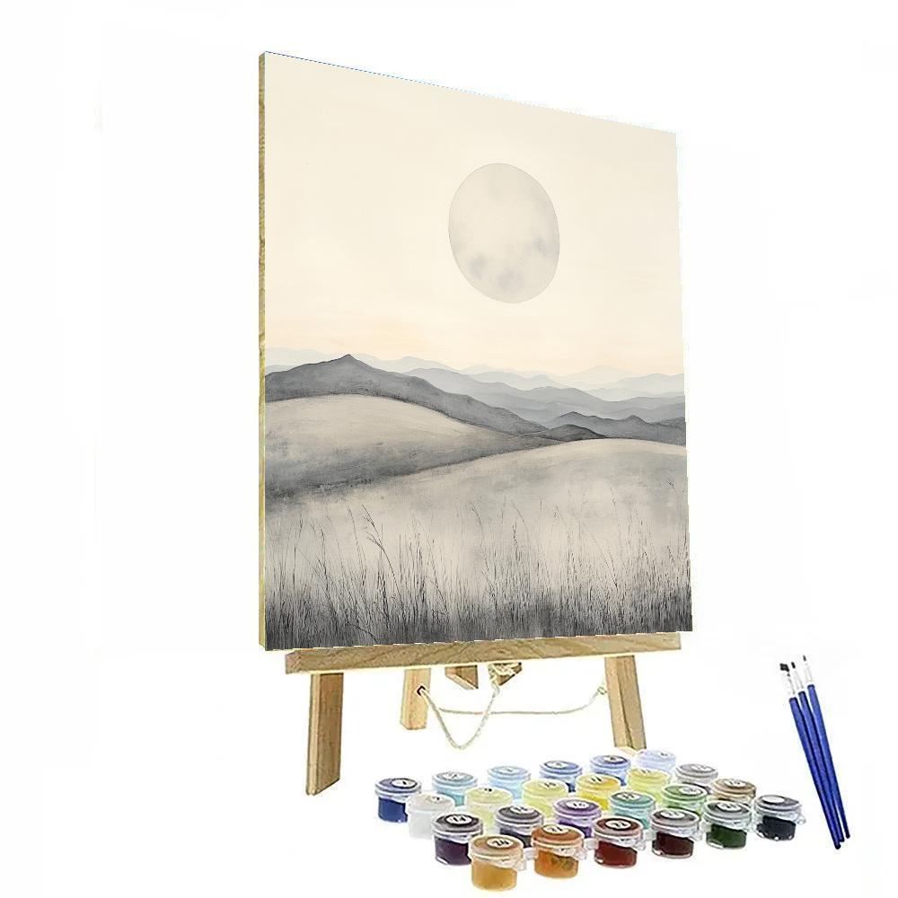 Zhao Mengfu Inspired Lunar Plateau Scroll Number painting