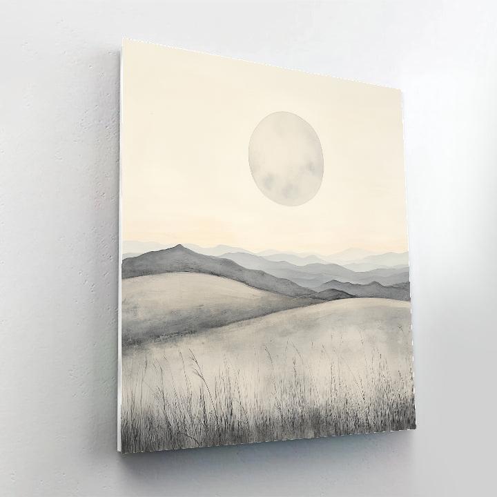 Zhao Mengfu Inspired Lunar Plateau Scroll Number painting