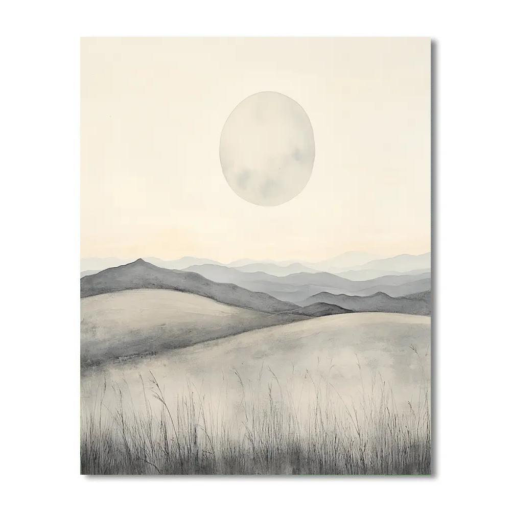 Zhao Mengfu Inspired Lunar Plateau Scroll Number painting