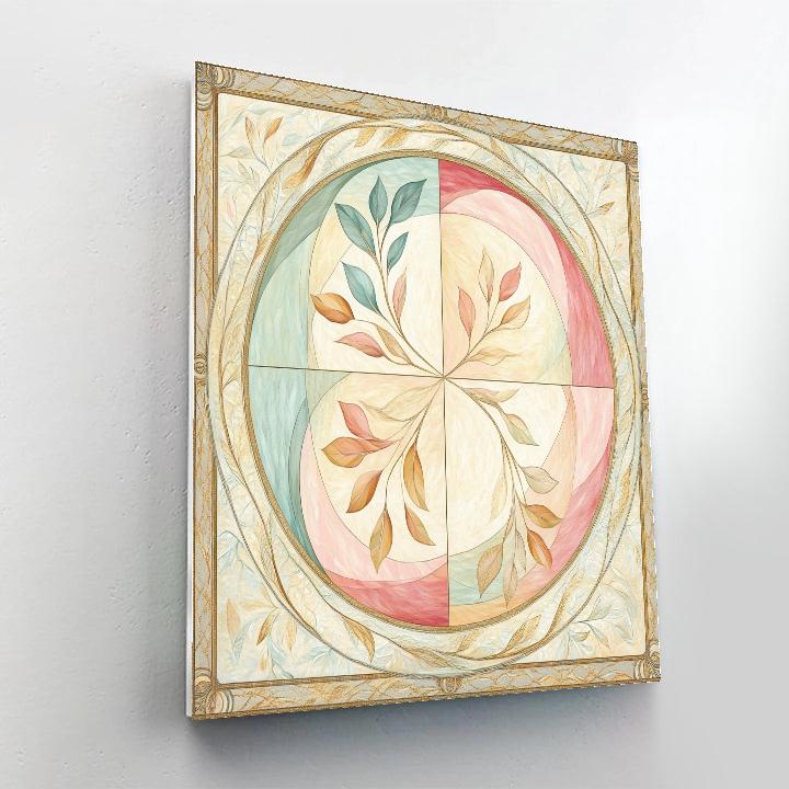 Alphonse Mucha Inspired Seasons Mandala Numbered painting kits