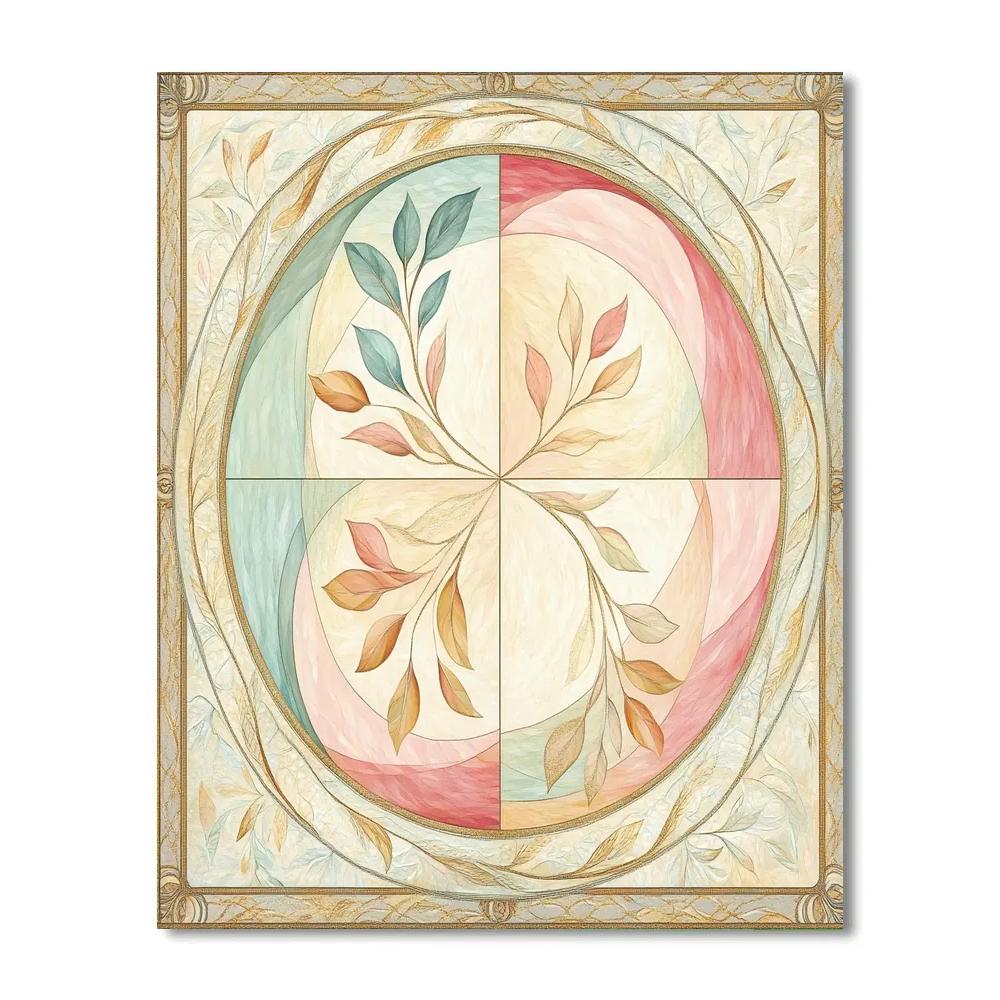 Alphonse Mucha Inspired Seasons Mandala Numbered painting kits