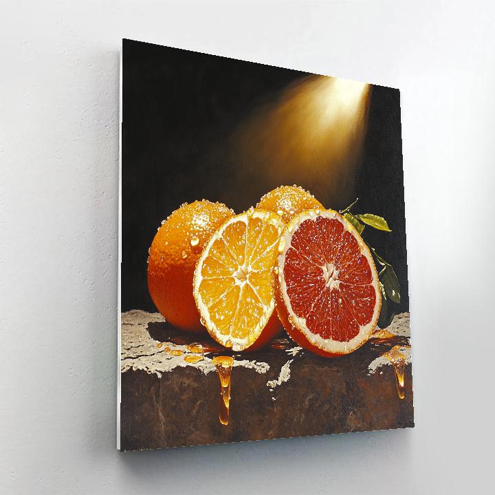Caravaggio Inspired Tenebristic Citrus Still Life Painting by numbers kit