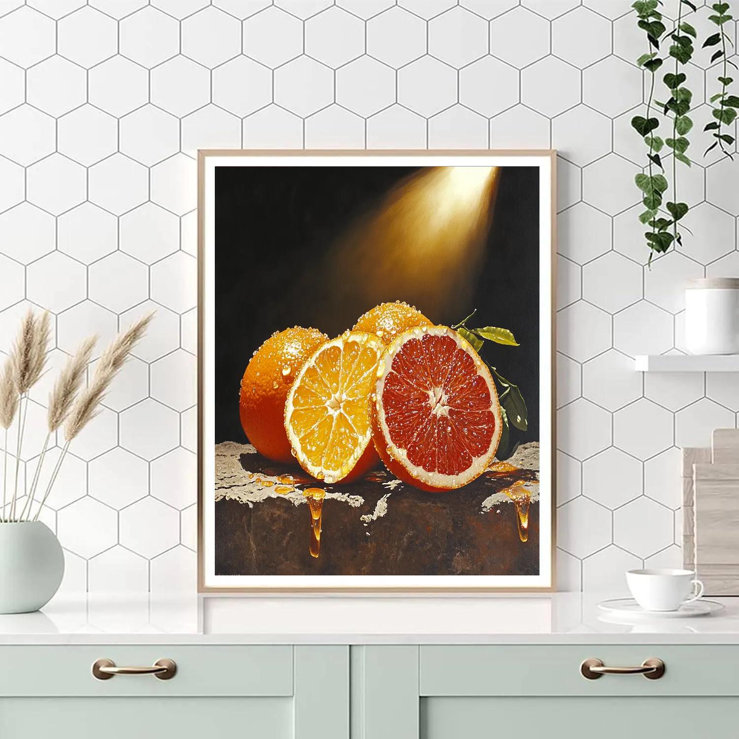 Caravaggio Inspired Tenebristic Citrus Still Life Painting by numbers kit