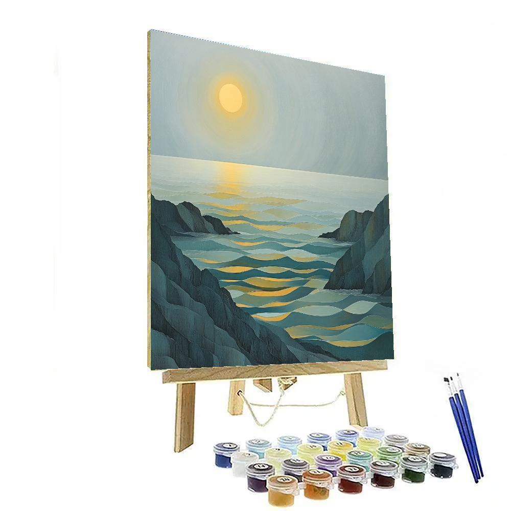 Hiroshige Inspired Winter Coastal Silence DIY paint by numbers