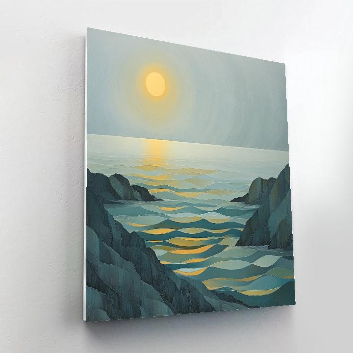 Hiroshige Inspired Winter Coastal Silence DIY paint by numbers