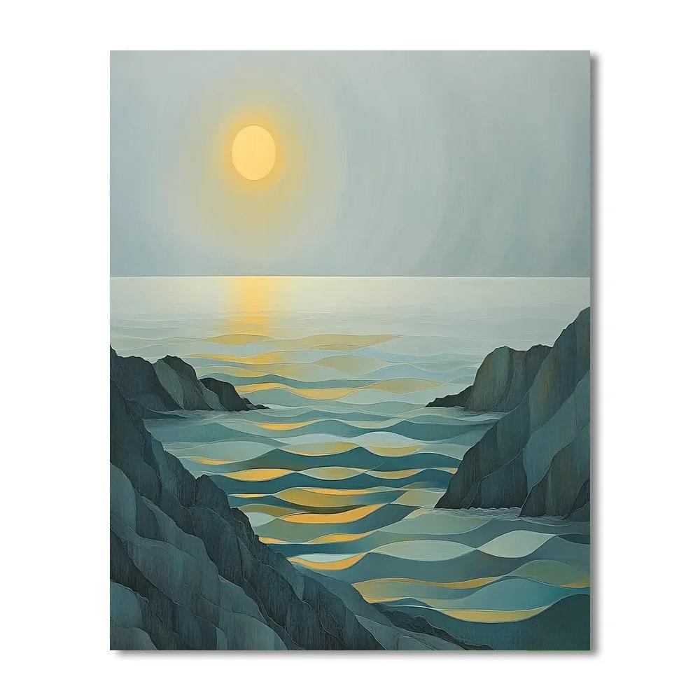 Hiroshige Inspired Winter Coastal Silence DIY paint by numbers