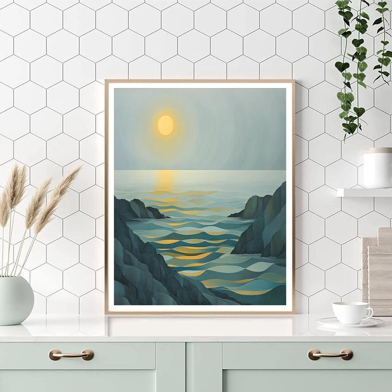 Hiroshige Inspired Winter Coastal Silence DIY paint by numbers