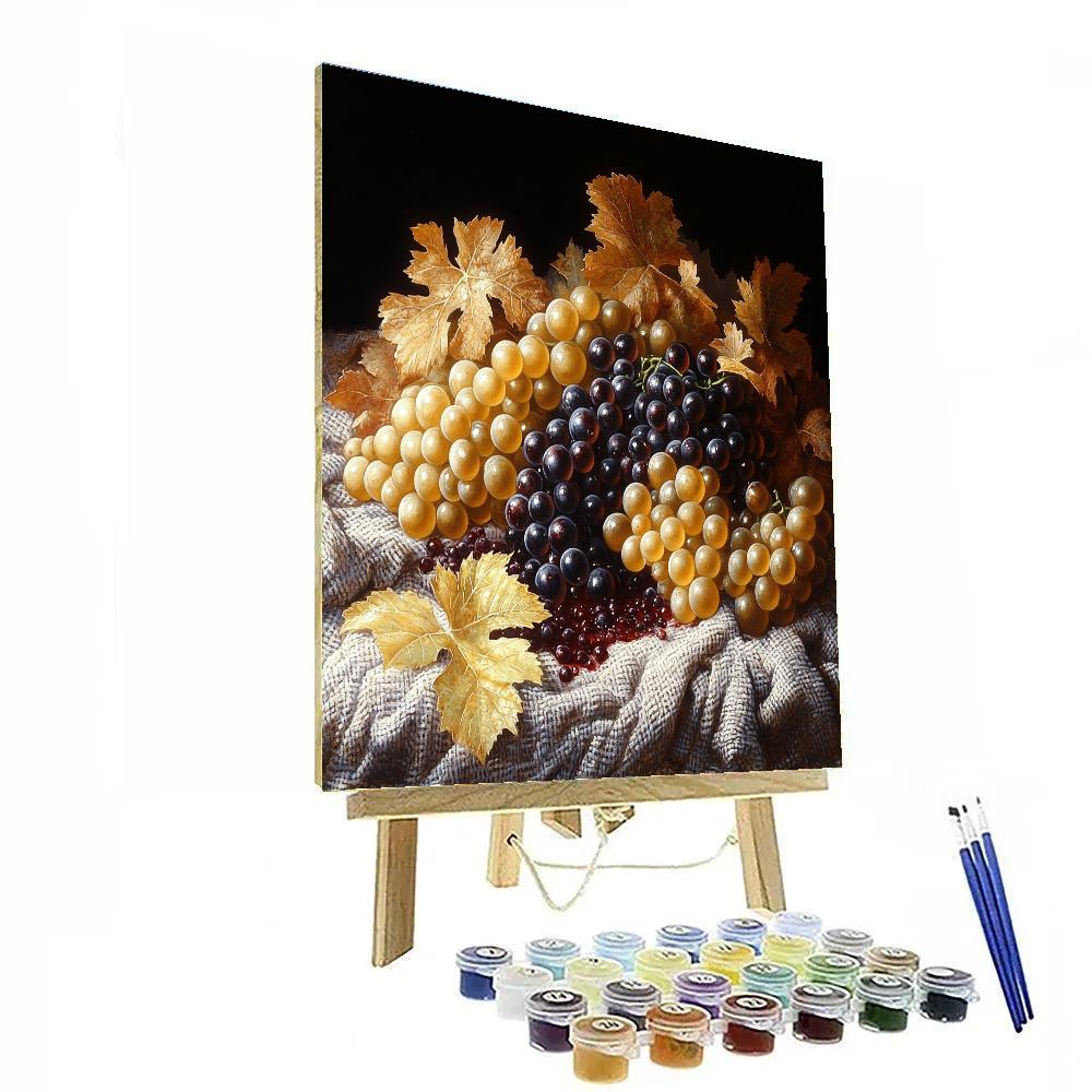 Caravaggio Inspired Nocturnal Vineyard Harvest Number painting