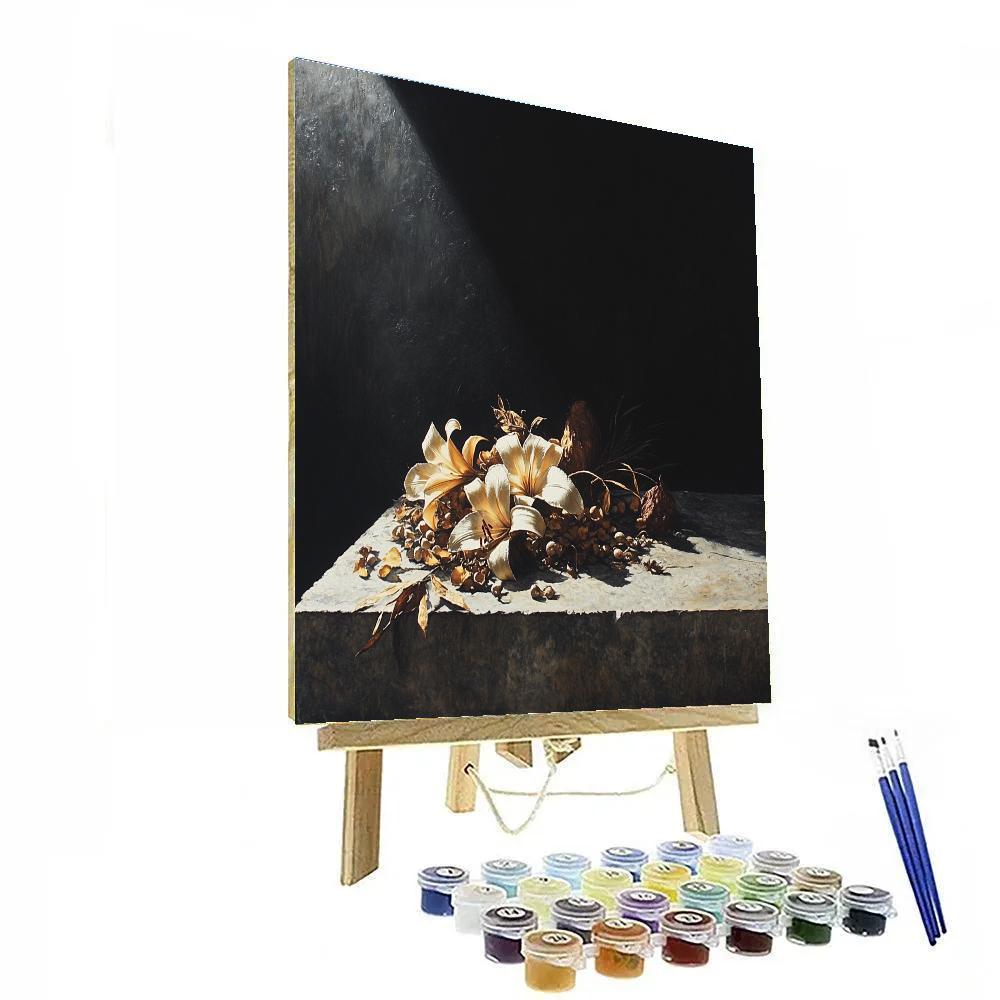 Caravaggio Inspired Memento Mori Foliage DIY paint by numbers