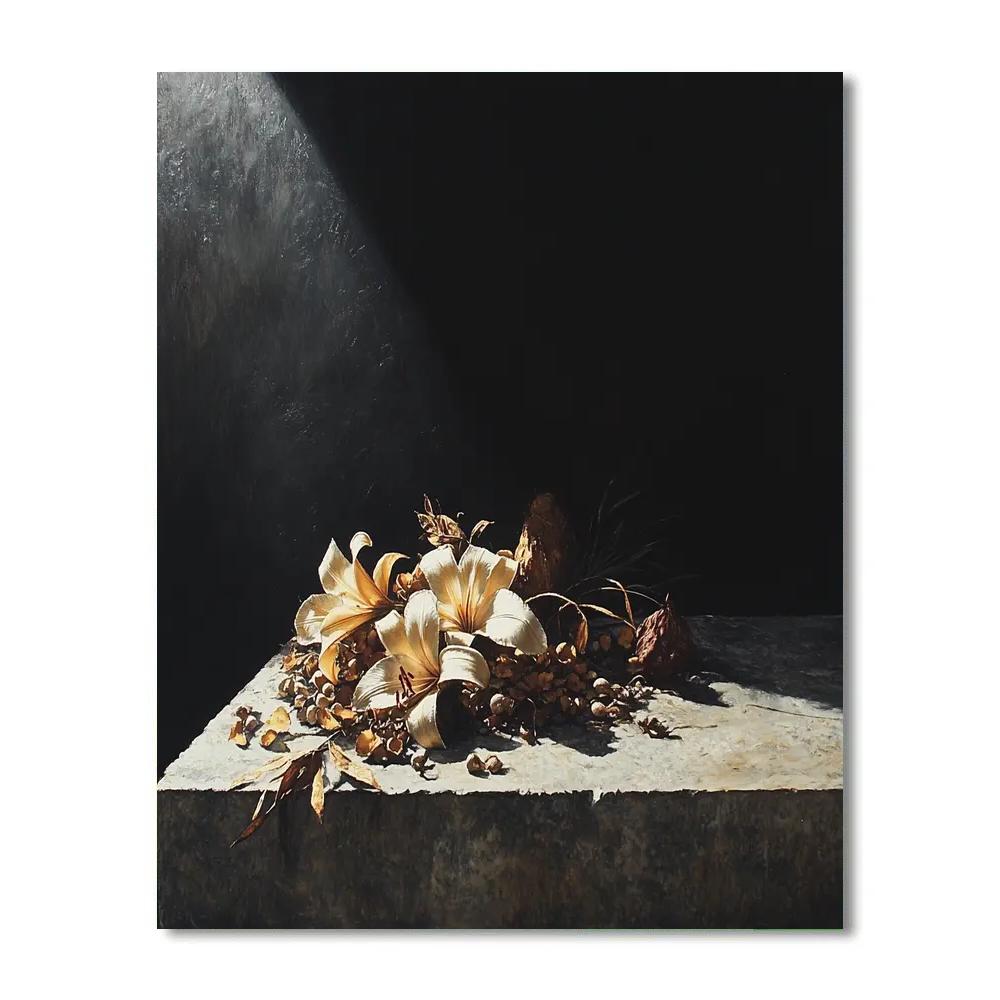 Caravaggio Inspired Memento Mori Foliage DIY paint by numbers