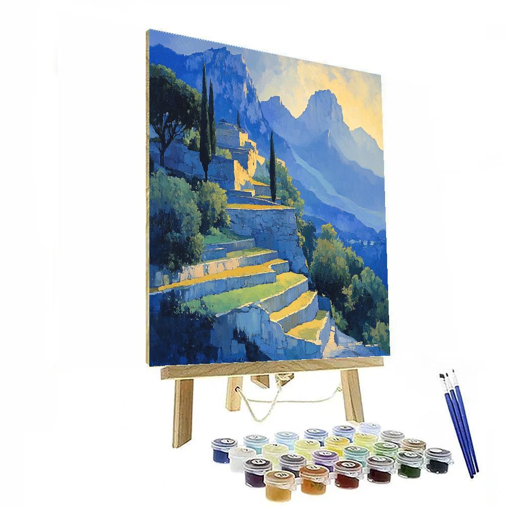 Paul Cézanne Inspired Mountain Stillness paint by color