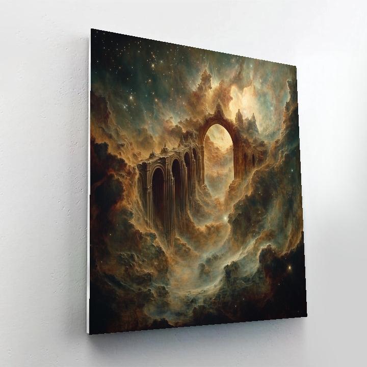 Michelangelo Inspired Nebula Cathedral Paint by numbers art