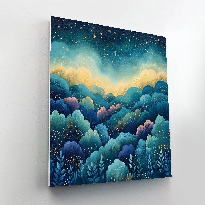 Georges Seurat Inspired Nebula Garden Painting by numbers kit