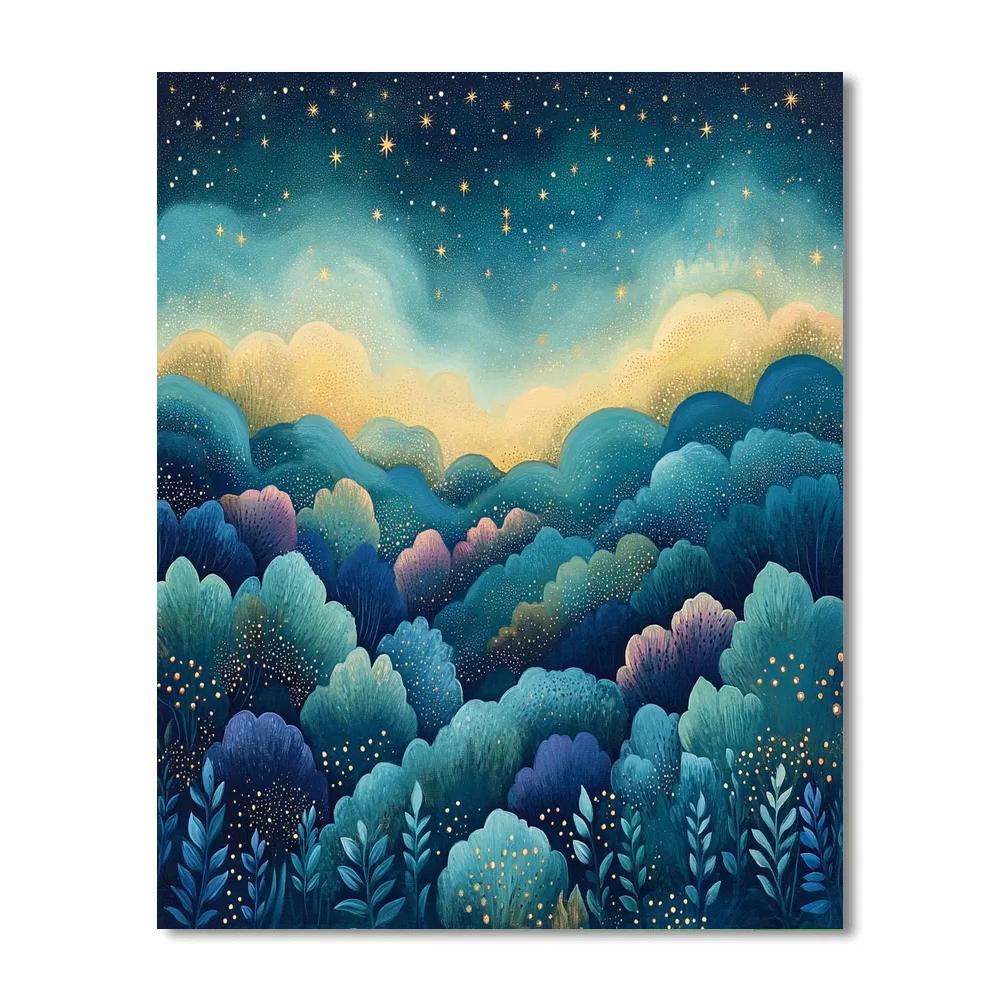 Georges Seurat Inspired Nebula Garden Painting by numbers kit