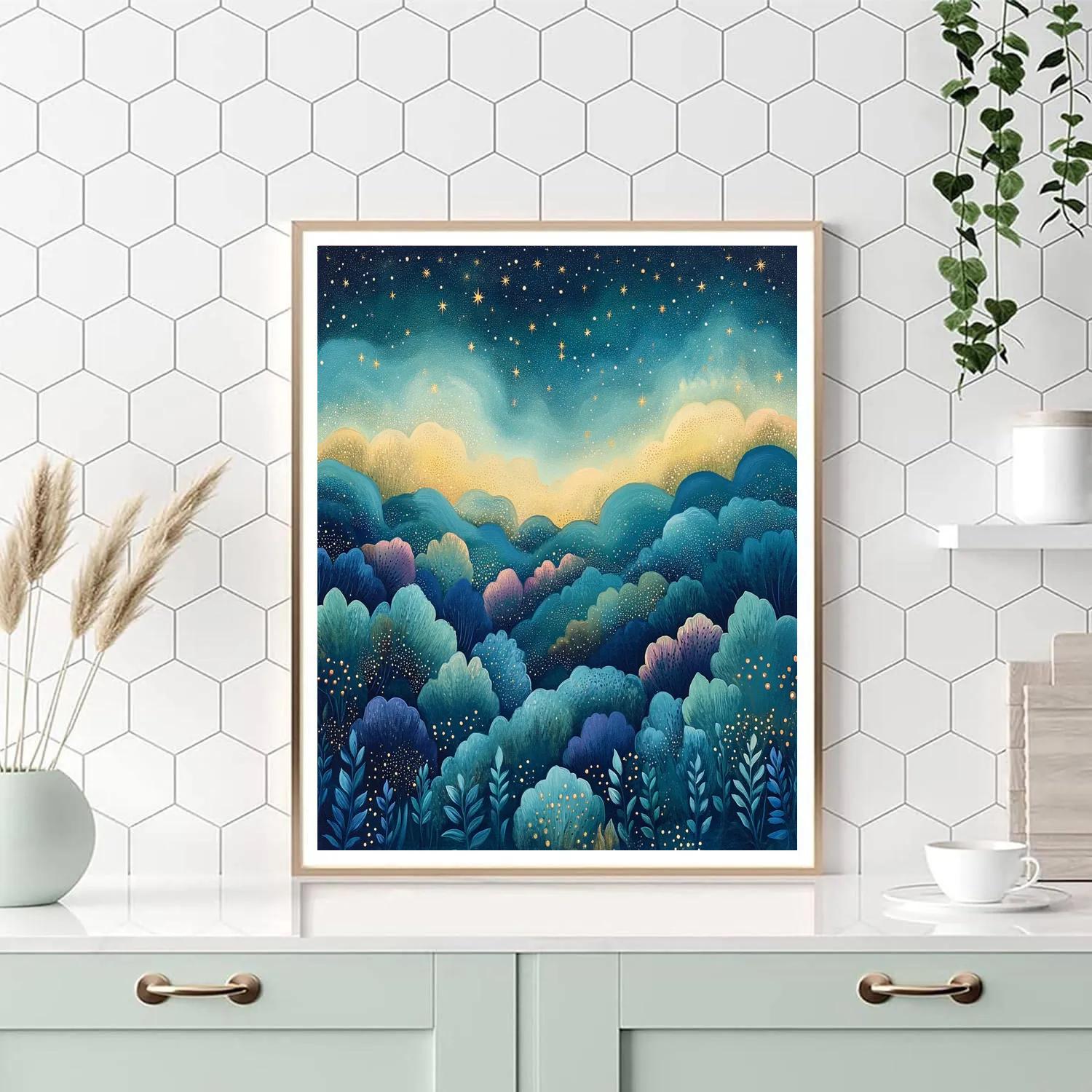 Georges Seurat Inspired Nebula Garden Painting by numbers kit