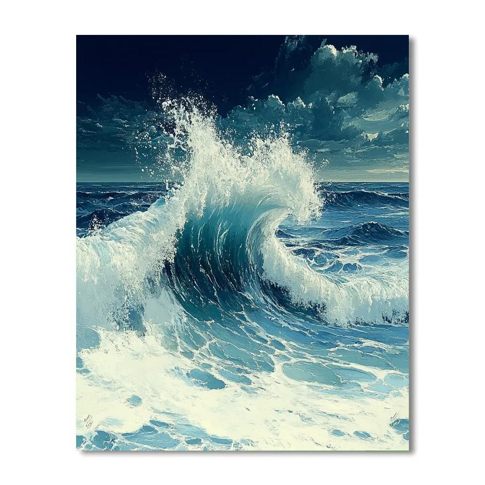 Michelangelo Inspired Oceanic Veins Painting by numbers kit