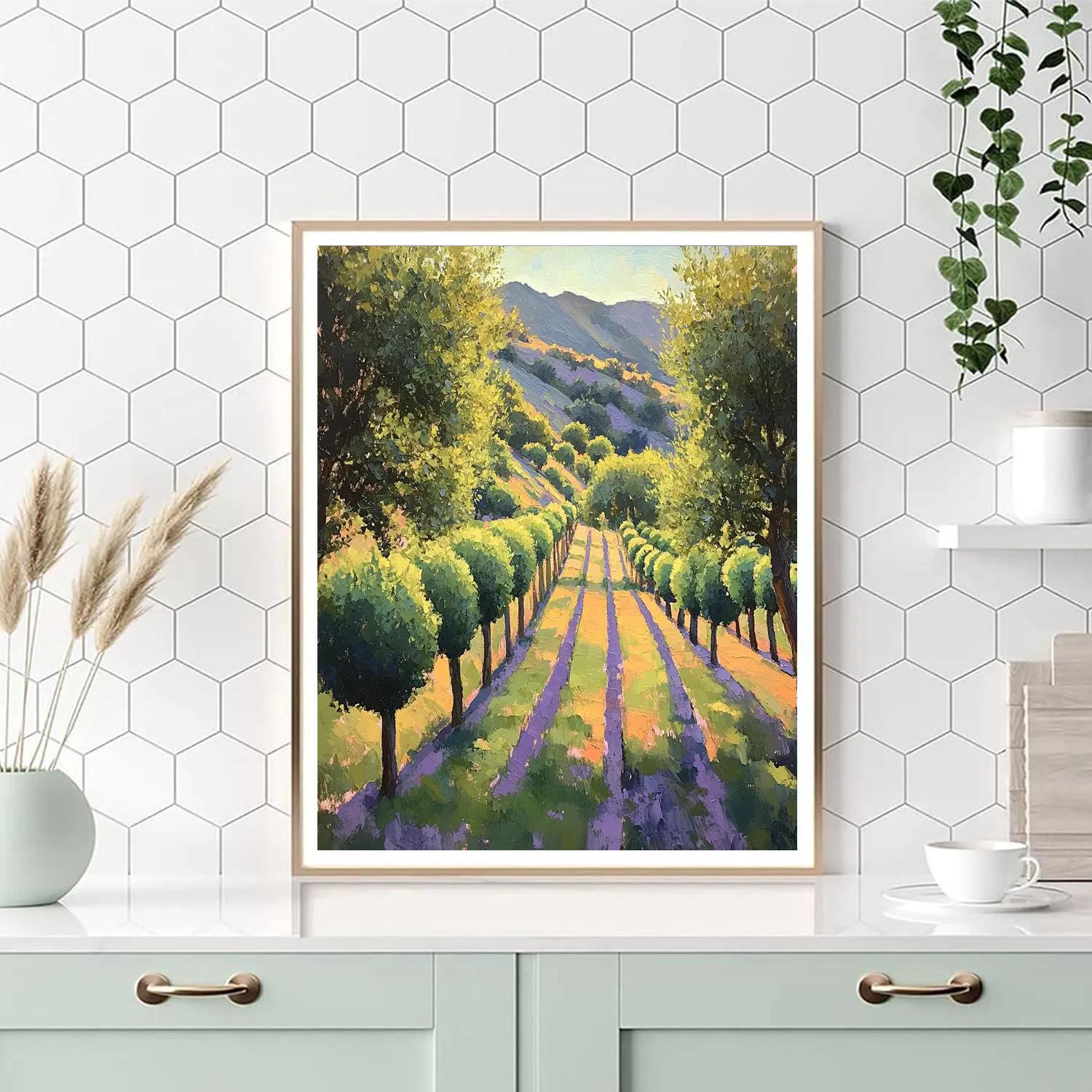 Paul Cézanne Inspired Orchard Geometry Paint by numbers kits